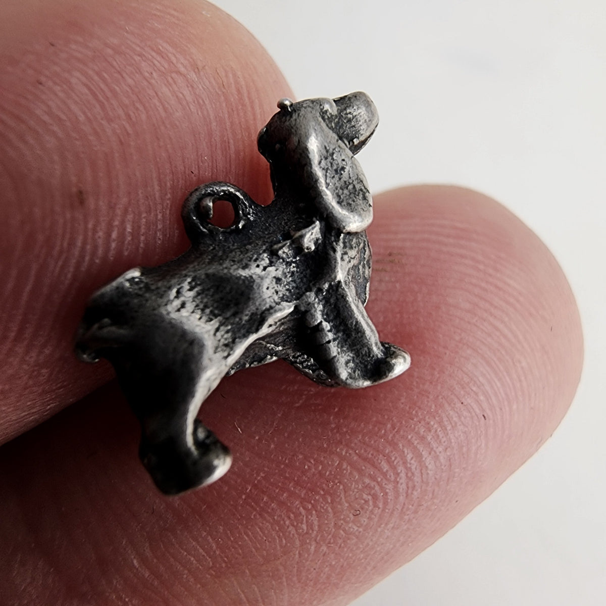 Vintage Dachshund Dog Charm in Sterling Silver 925