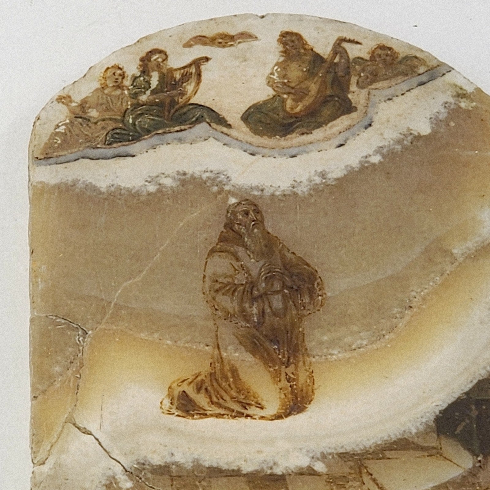 17th C Follower of Antonio Tempesta Alabaster Painting Baroque Italy Old Master
