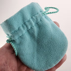 Vintage Tiffany & Co Logo Blue Felt Jewelry Bag
