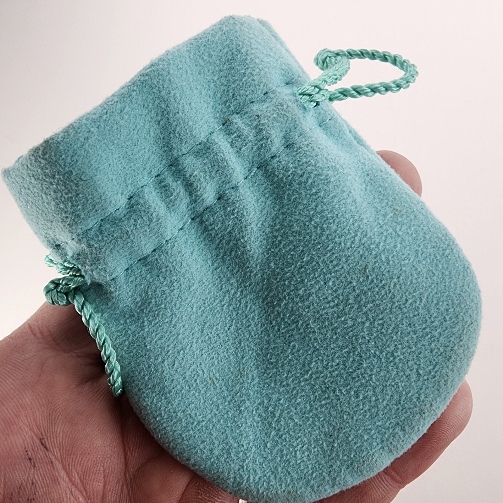 Vintage Tiffany & Co Logo Blue Felt Jewelry Bag