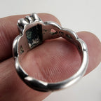 Vintage Brighton Scrolling Heart Medallion Ring Size 8 in Sterling Silver 925