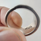 Vintage Mexico Chain Link Band Ring Size 6 1/2 in Sterling Silver 925