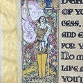 Hand Illuminated Gilded Devotional Parchment Print to Son Original Box Antique