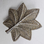 Textured Maple Leaf Brooch Sterling Silver 925 Vintage