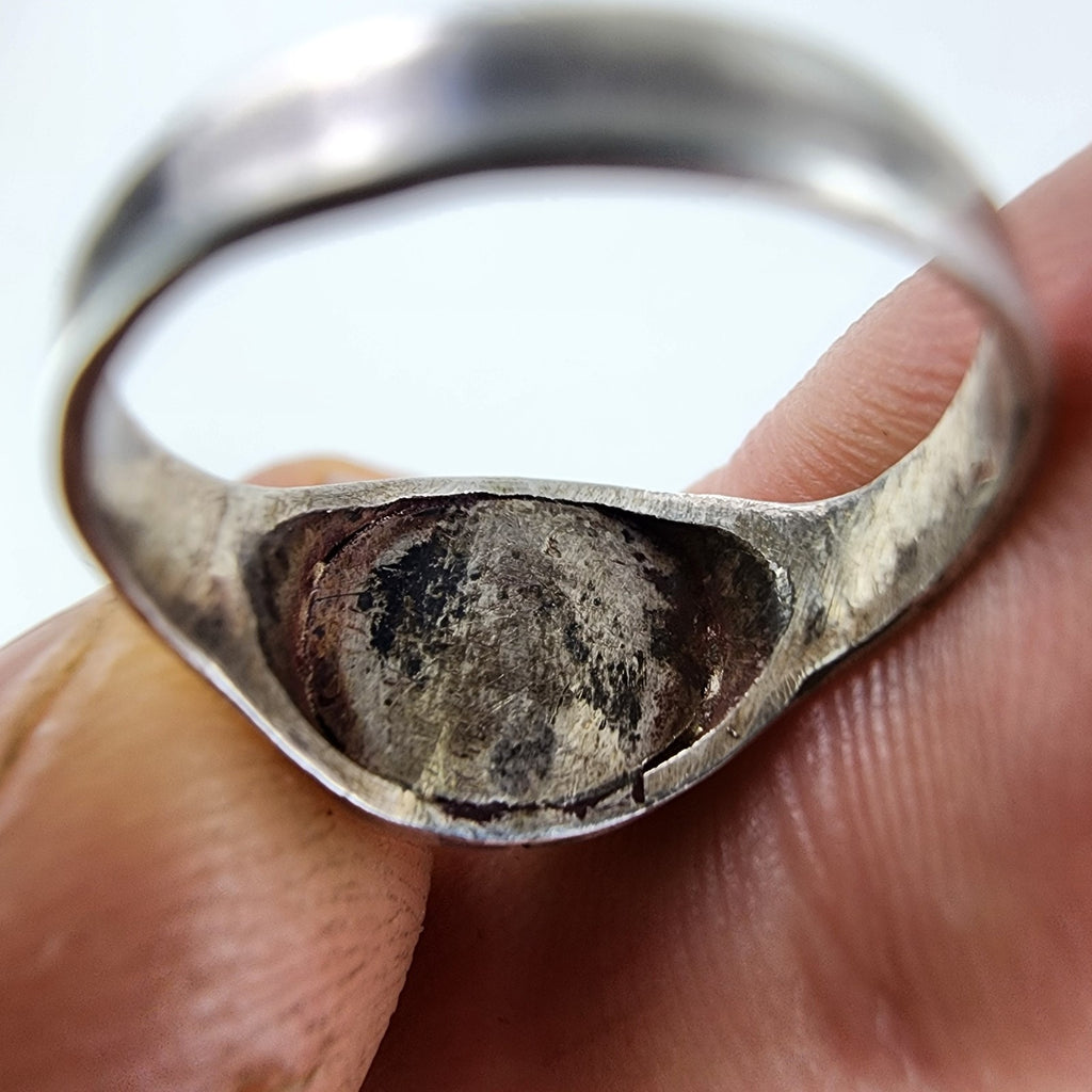 Native Tigers Eye Ring Size 5 3/4 Sterling Silver 925 Vintage