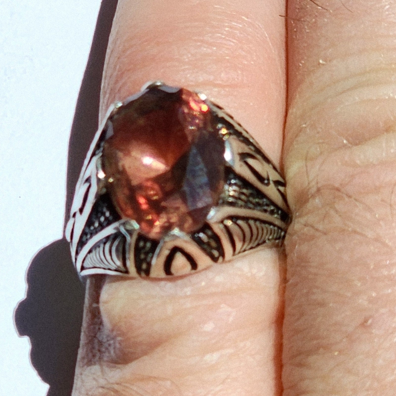 4ct Zultanite Color Changing Turkish Ring Size 6 1/2 Sterling Silver Sultanite