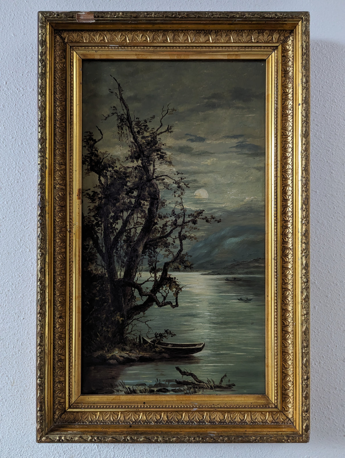 Moonlit Swamp Study Painting by Joseph Rusling Meeker