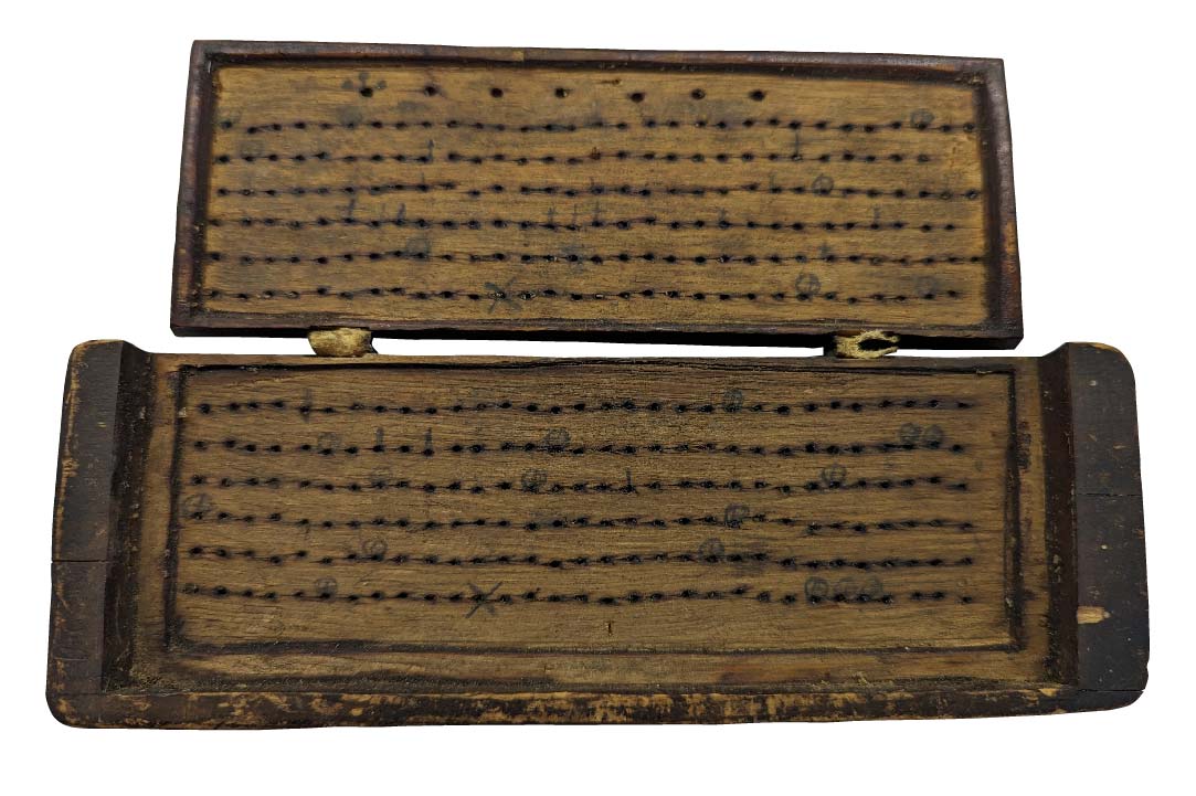 Antique Alaskan Native Russian Orthodox Wooden Peg Calendar (Cisllaat)