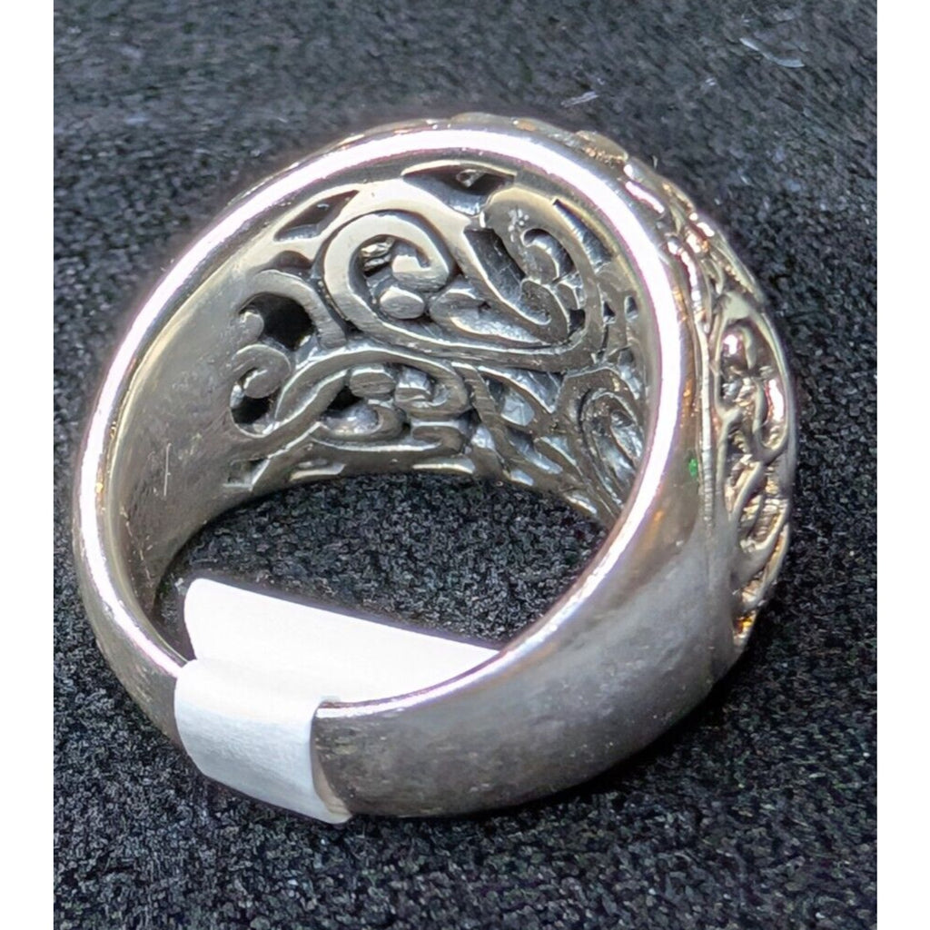 Open Filigree Scrollwork Sterling Silver 925 Ring - Size 6
