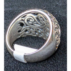 Open Filigree Scrollwork Sterling Silver 925 Ring - Size 6