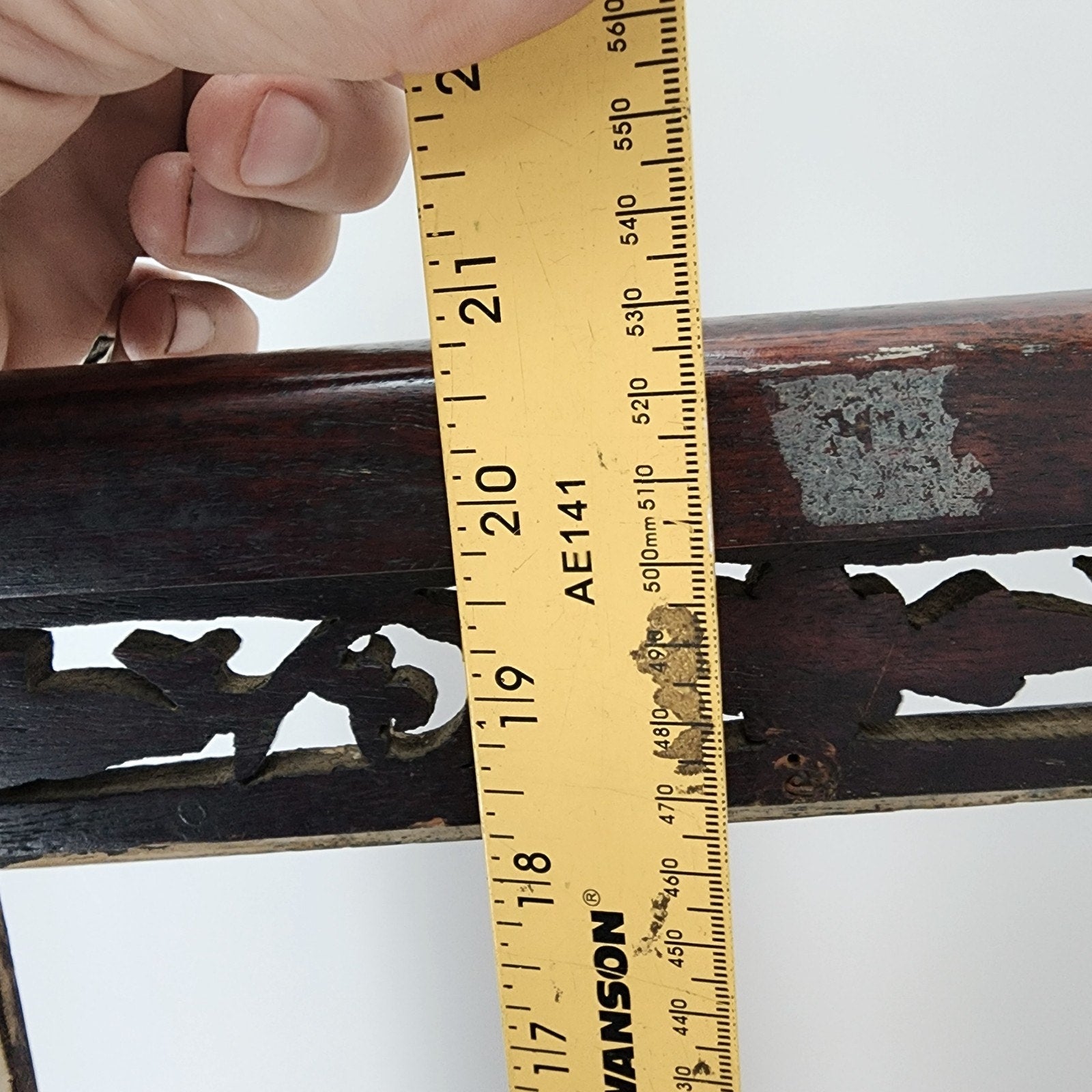 19th C Qing Chinese Painting Frame Hongmu Red Hardwood Openwork Screen Panel