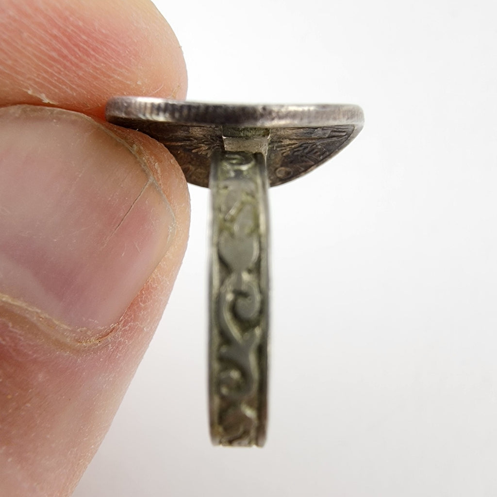 1944 Mercury Dime Adjustable Ring 90% Silver Vintage