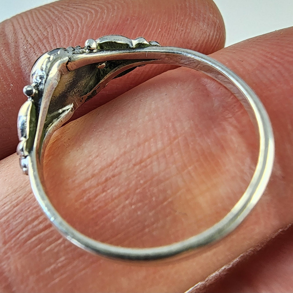 Sterling Silver 925 Black Onyx Southwestern Ring Size 7 1/2 New