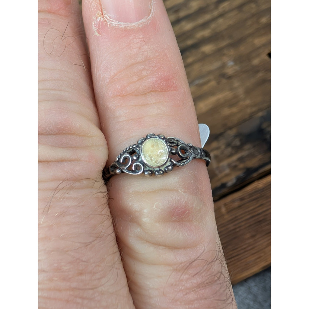 Vintage Enamel Balinese Sterling Silver 925 Ring Size 6 3/4