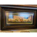 Miniature Indian Royal Procession Painting on Silk - Framed and Ready to Hang!