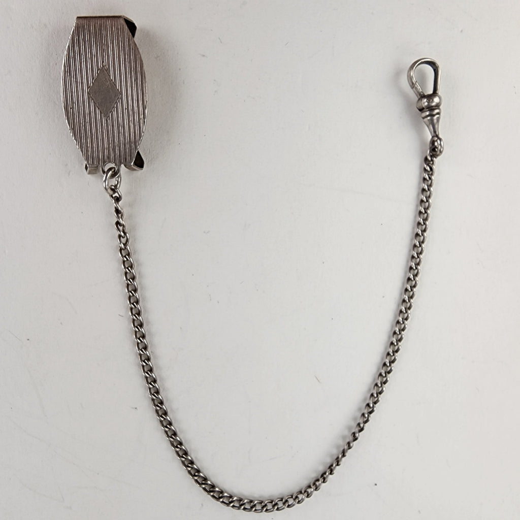 Victorian Sterling Silver 925 Pocket Watch Fob 1" Belt Loop