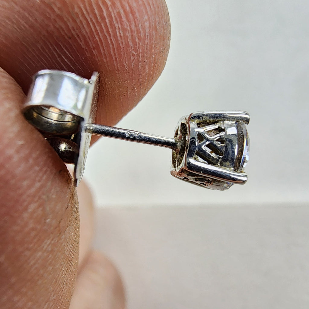 Charles Winston CZ Sterling Silver 925 Stud Earrings Vintage Designer