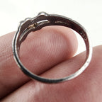 Vintage Braided Crossover Ring Size 5 1/2 in Sterling Silver 925