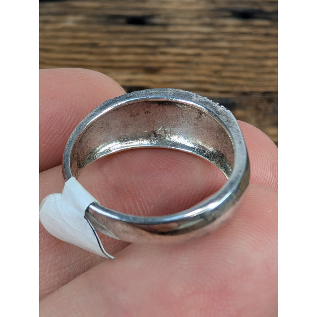 Vintage CZ Cluster Sterling Silver 925 Ring Size 8 1/2