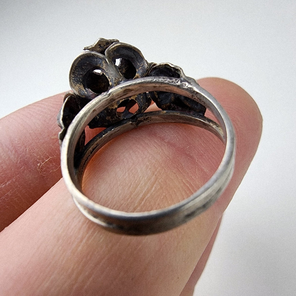 Guardian Angel Ring Size 5 Sterling Silver 925 Vintage