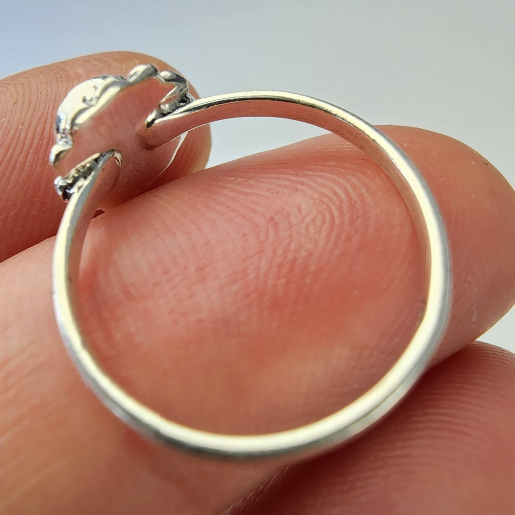 Sterling Silver 925 Balloon Opal Southwestern Ring Size 6 3/4 New