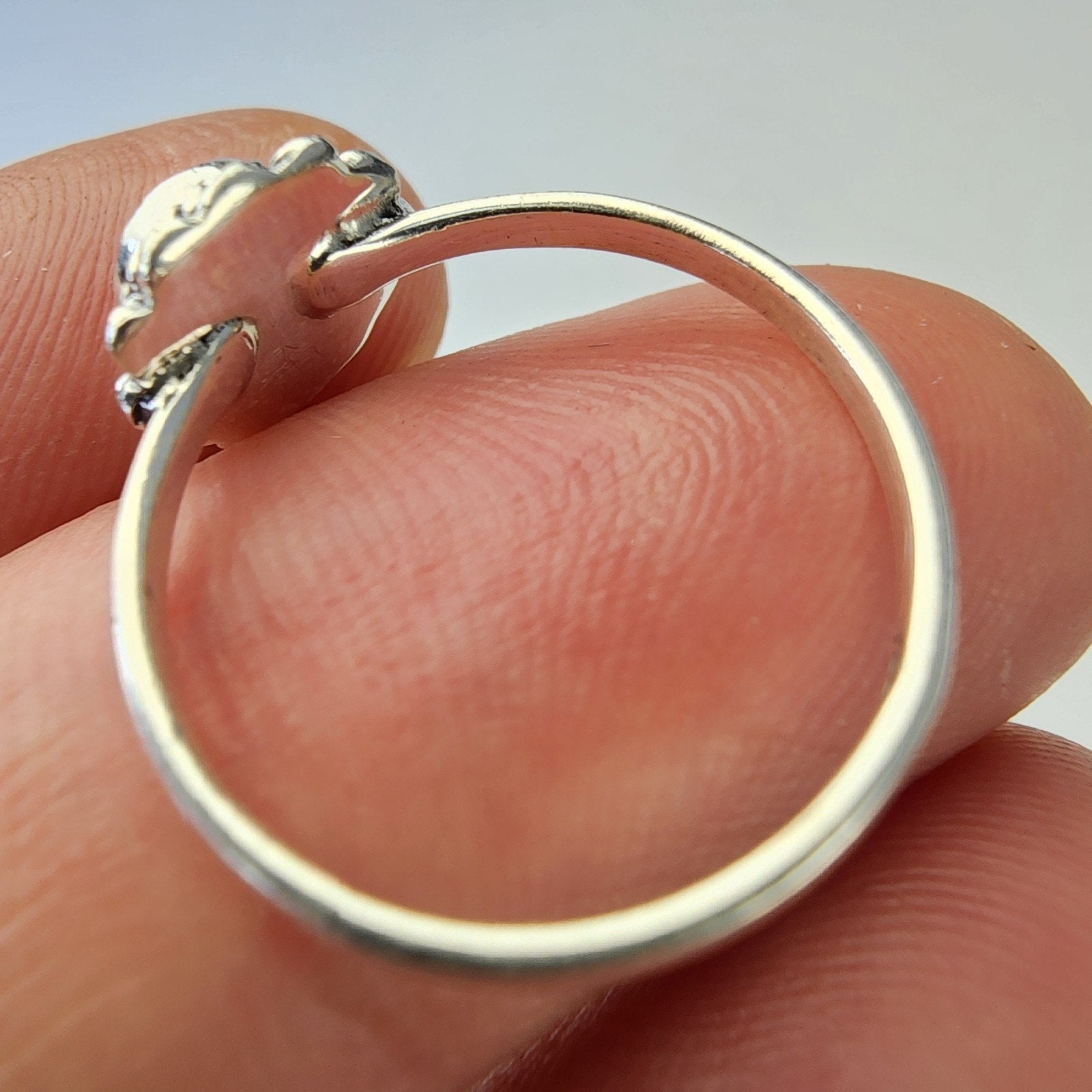 Sterling Silver 925 Balloon Opal Southwestern Ring Size 6 3/4 New