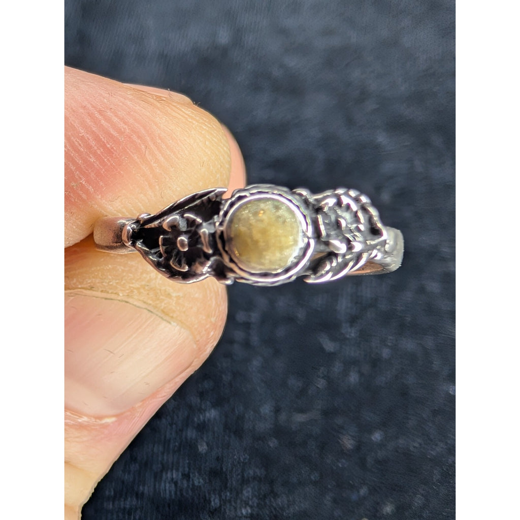 Vintage Bali Enamel Ring Sterling Silver 925 - Size 7