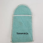 Vintage Blue Felt Jewelry Logo Bag by Tiffany & Co