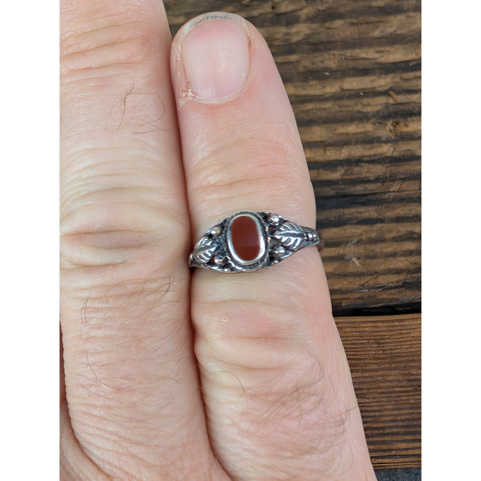 Vintage Southwestern CARNELIAN Sterling Silver 925 Ring Size 6