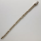 8 1/2" Cuban Crossover 8mm Bracelet in Gold Over Sterling Silver 925 Iced Out 29g