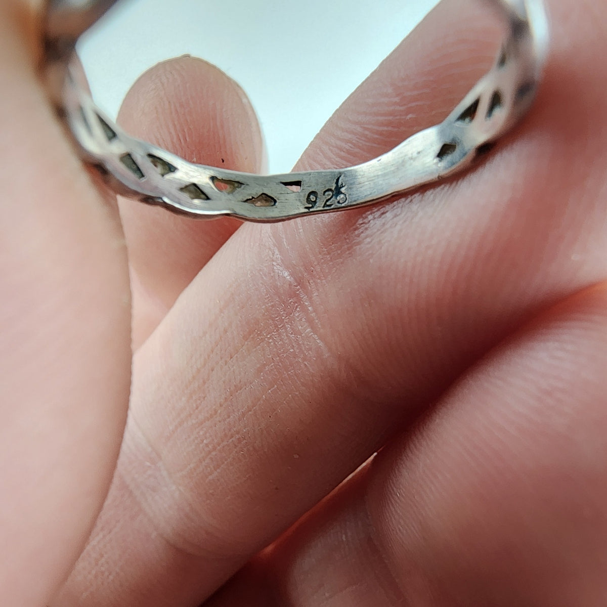 Vintage Braided Textured Band Ring Size 6 1/2 in Sterling Silver 925