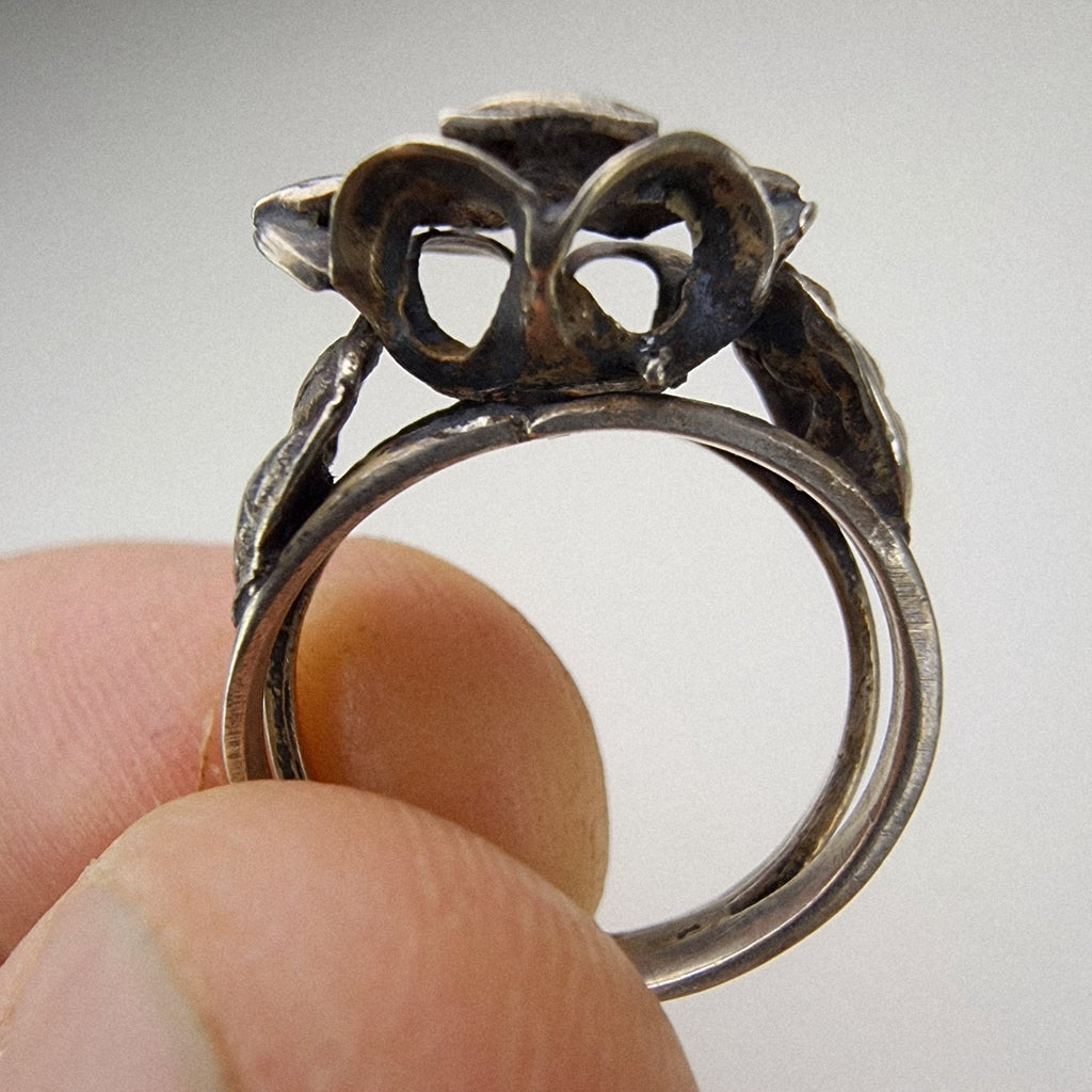 Guardian Angel Ring Size 5 Sterling Silver 925 Vintage