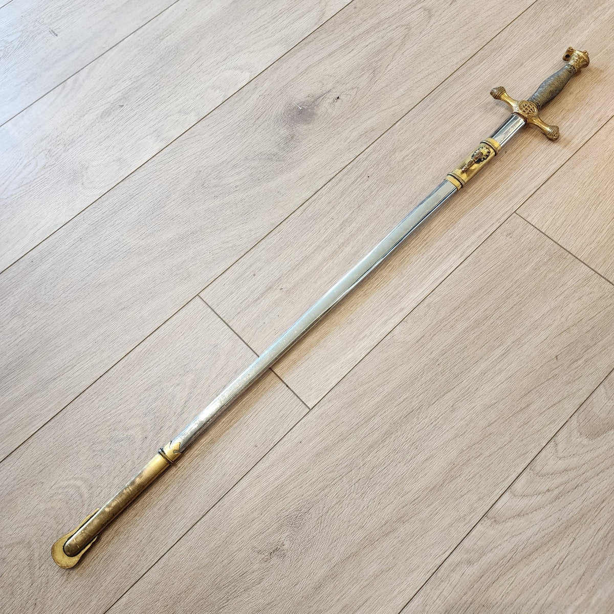 34" West Point Cadet Vintage Sword & Sheath USMA Henderson Ames Co Ceremonial