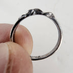 Vintage Braided Crossover Ring Size 5 1/2 in Sterling Silver 925