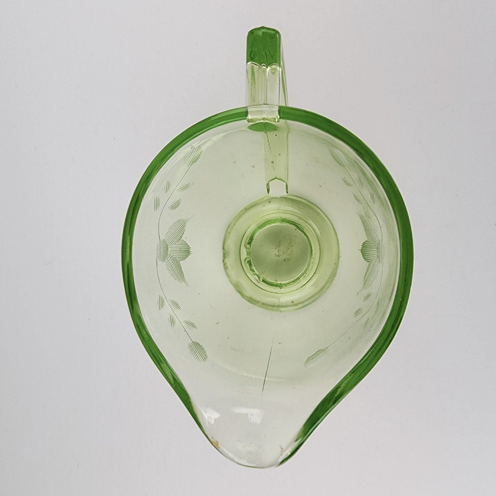 UV Uranium Glow Creamer by Greenburg Vintage Depression Glass