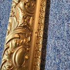 Antique Rococo Baroque Ornate Gold Frame 23" x 27" Painting Picture