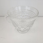 Glass Anchor Hocking Wexford Footed Punch Cup w/ Diamond Pattern Set of 7