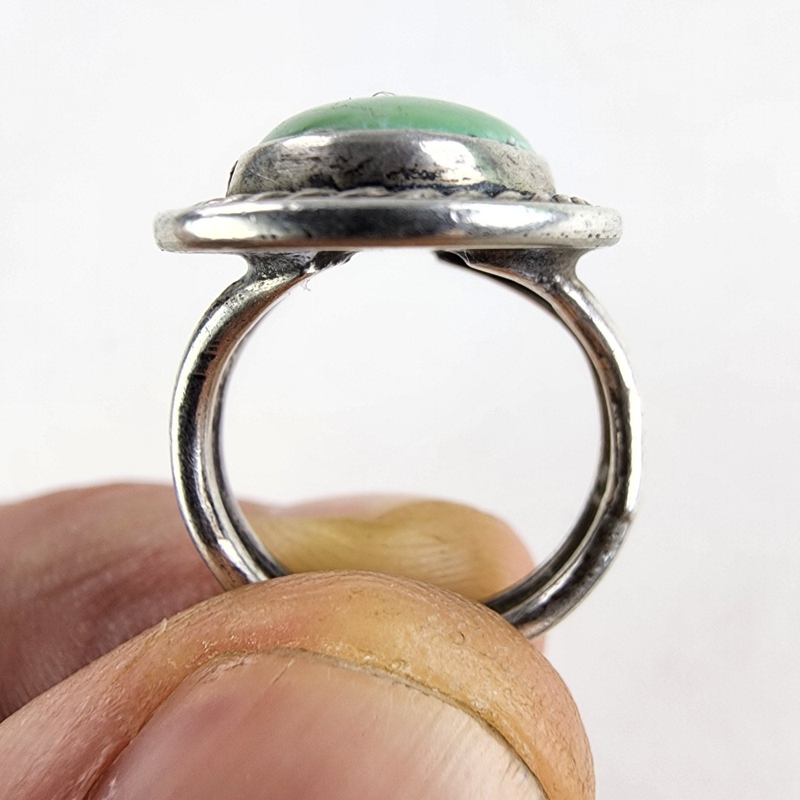 Royston Turquoise Navajo Ring Size 5 3/4 Sterling Silver 925 Vintage Old Pawn