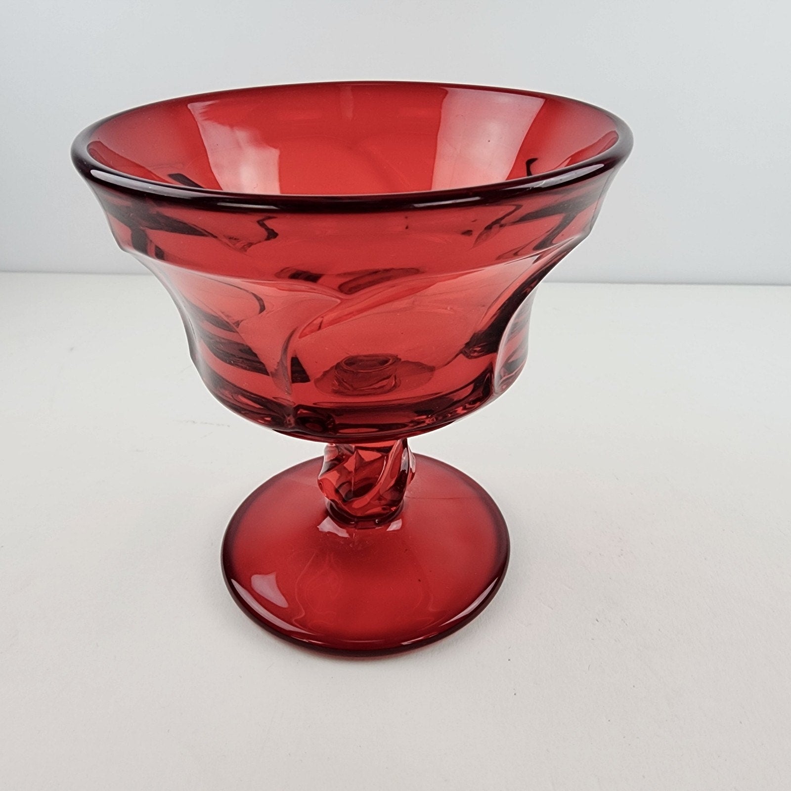 Fostoria Jamestown Ruby Sherbet Ice Cream Glasses Dish Set of 6 Vintage