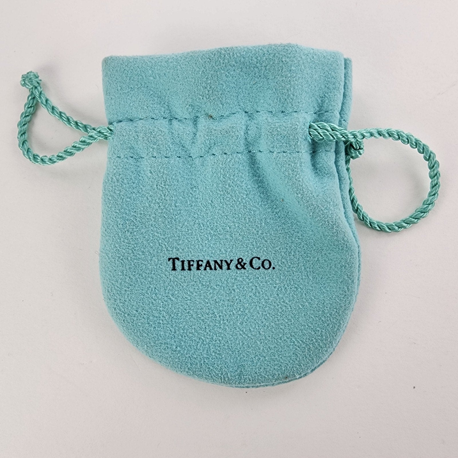 Vintage Tiffany & Co Logo Blue Felt Jewelry Bag