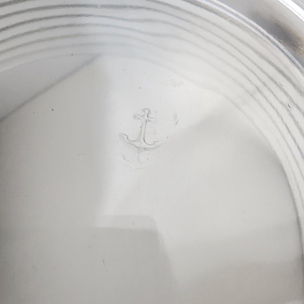 11" Anchor Hocking Glass Salad Bowl with Stepped Pattern