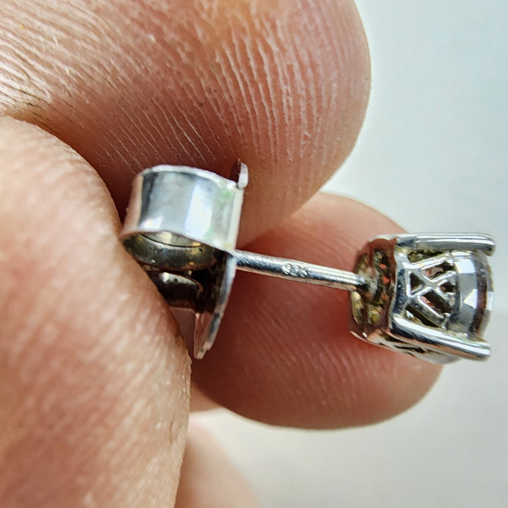 Charles Winston CZ Sterling Silver 925 Stud Earrings Vintage Designer
