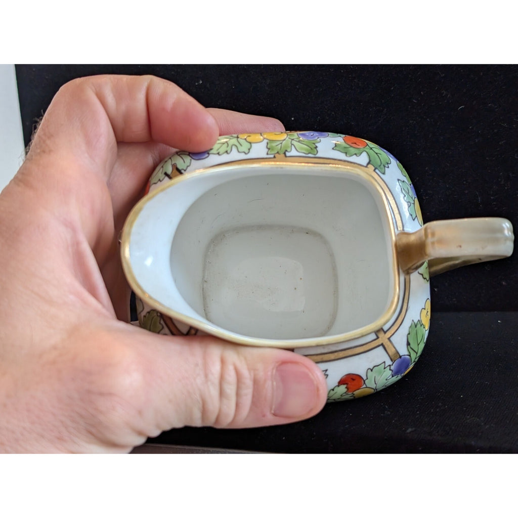 NORITAKE Nippon Japan Coffee Sugar Creamer Gilded Porcelain