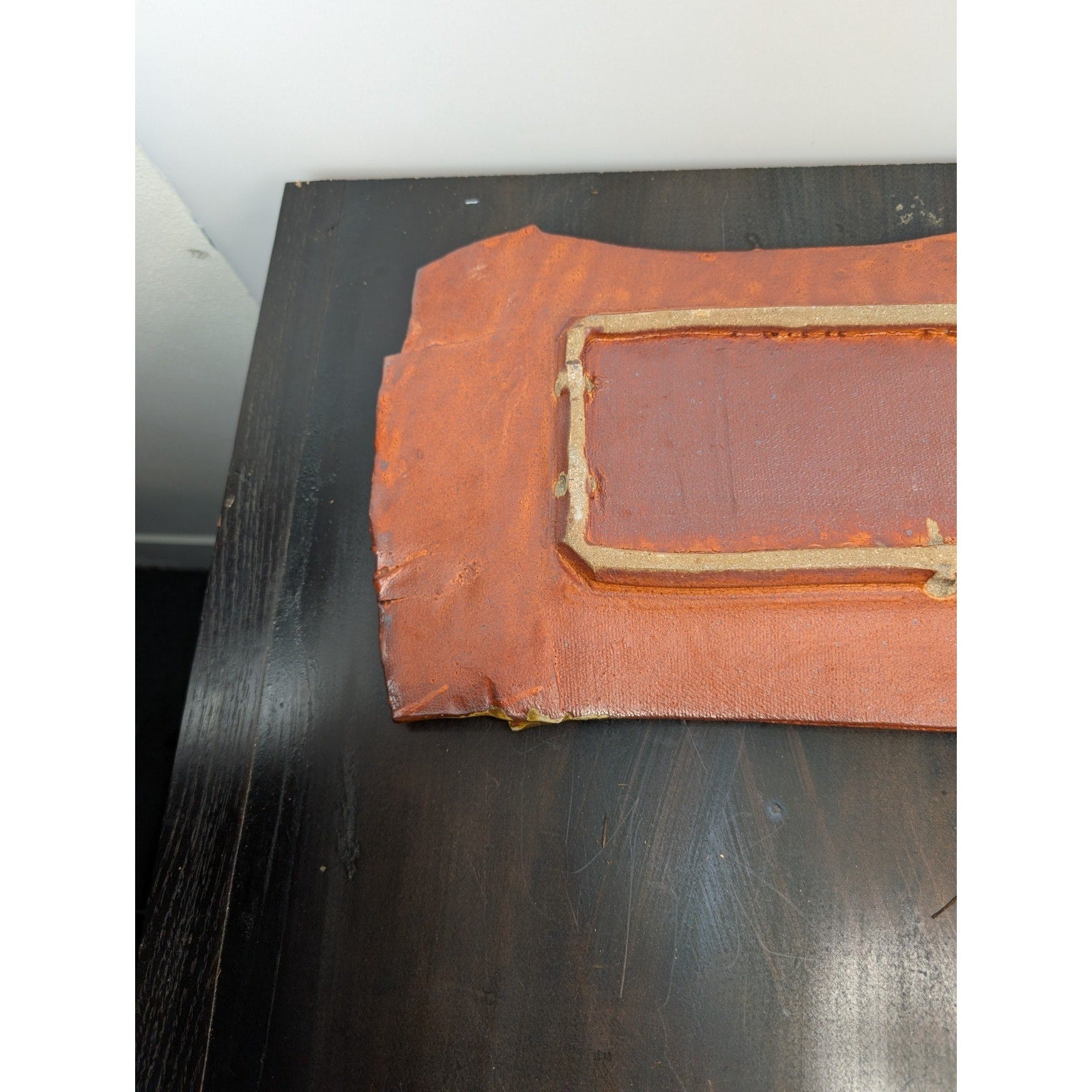 Handmade Studio Pottery Fall Leaves Tray Autumn Colors