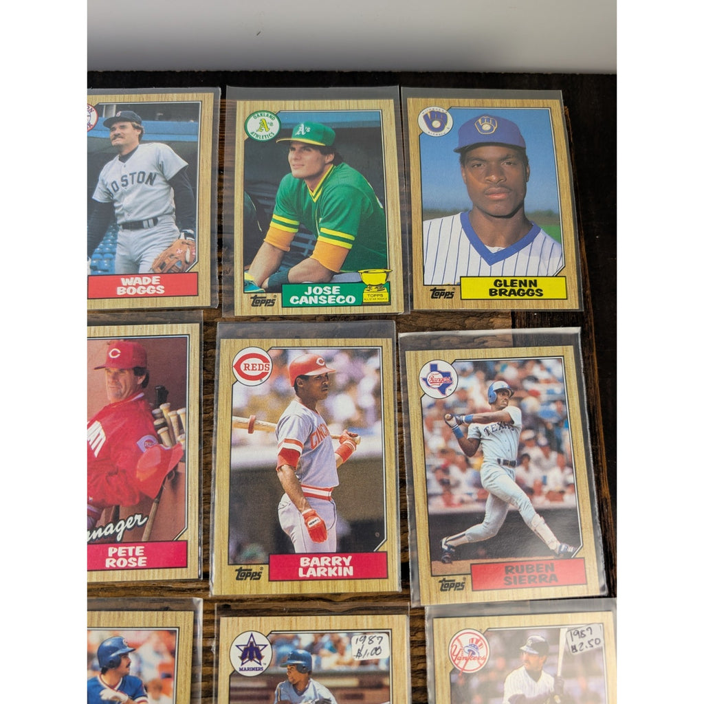 1987 Topps Baseball Woodgrain Border All Stars 20 Card Set NM to M