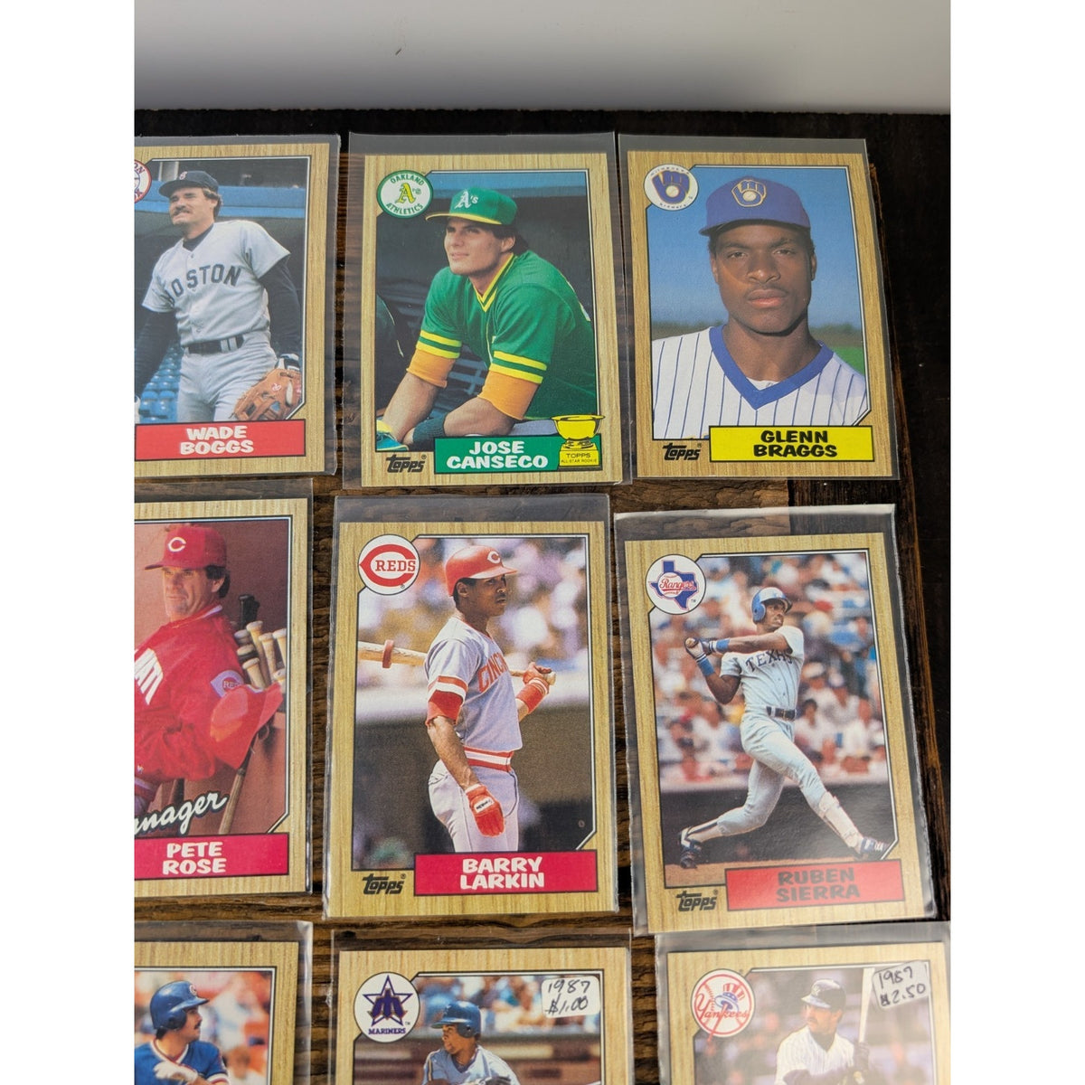 1987 Topps Baseball Woodgrain Border All Stars 20 Card Set NM to M