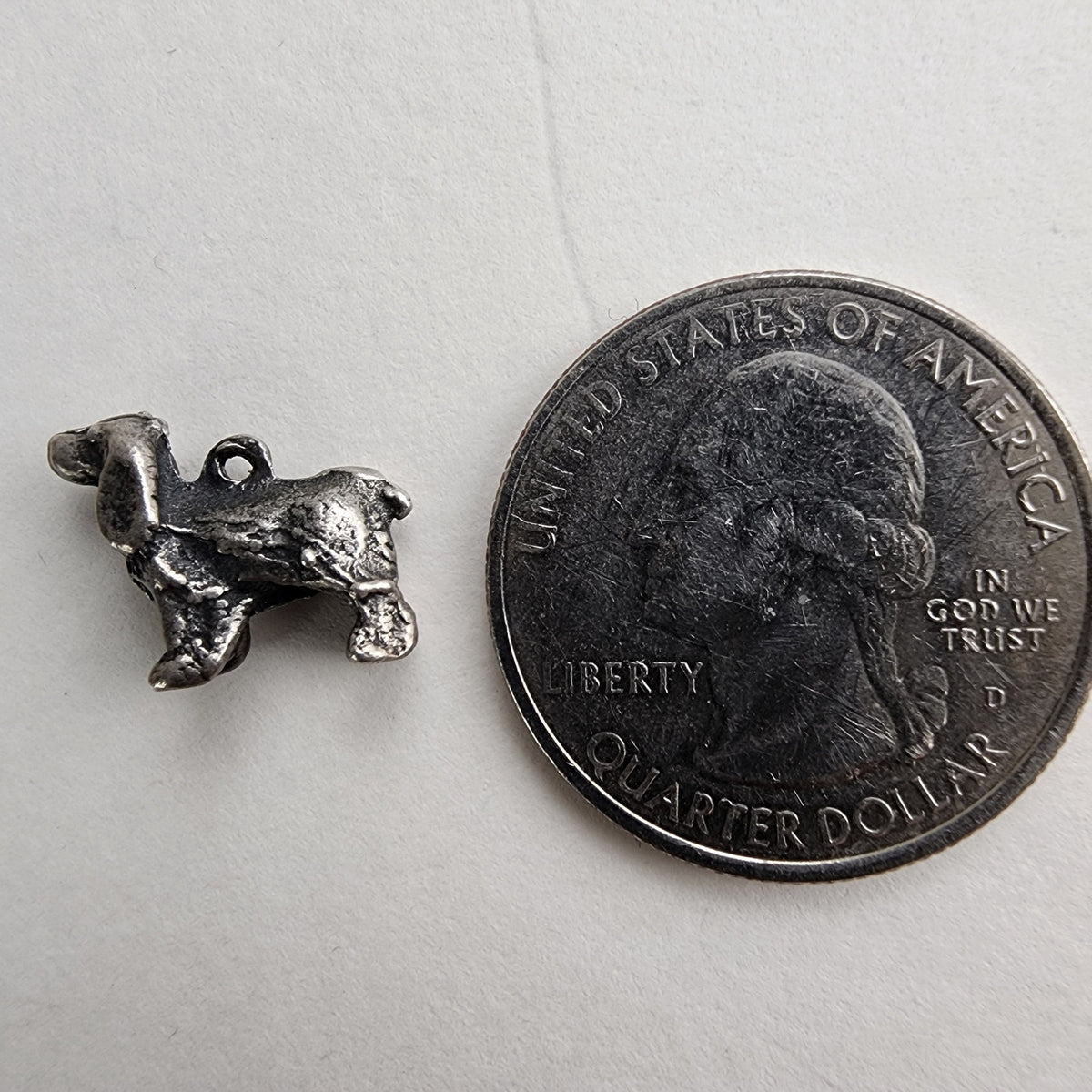 Vintage Dachshund Dog Charm in Sterling Silver 925