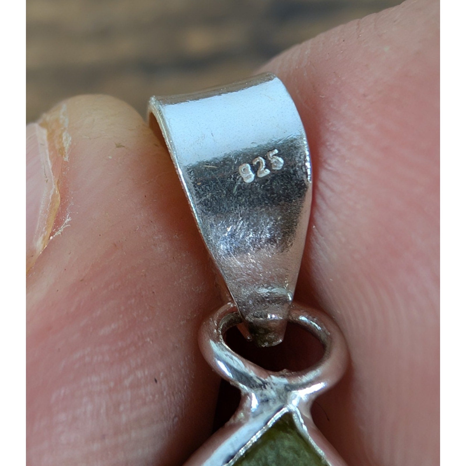 Peruvian GREEN OPAL Sterling Silver 925 Statement Pendant New 25g