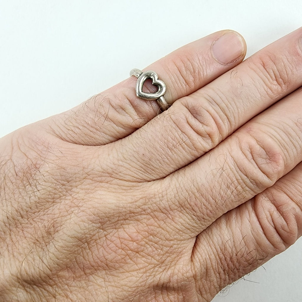 James Avery Open Heart Ring Size 6 1/4 Sterling Silver 925 Retired Vintage