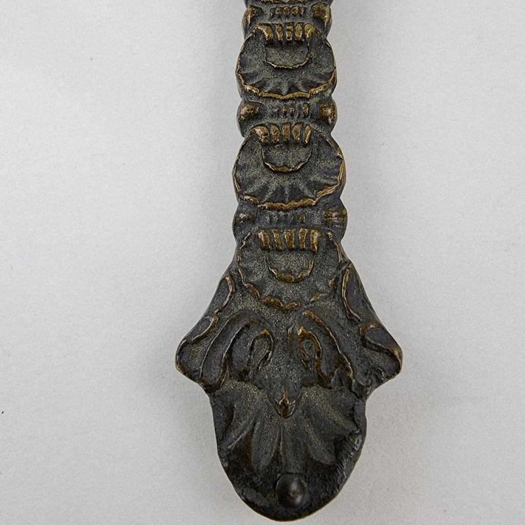 18/19th C Spanish Colonial Bronze Crucifix Antique Brass Cross 5"
